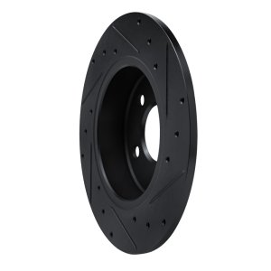 Nissan ALTIMA Brake Rotor (1) - Rear Left - R1 Concepts - Drilled & Slotted - Black - `19-`25